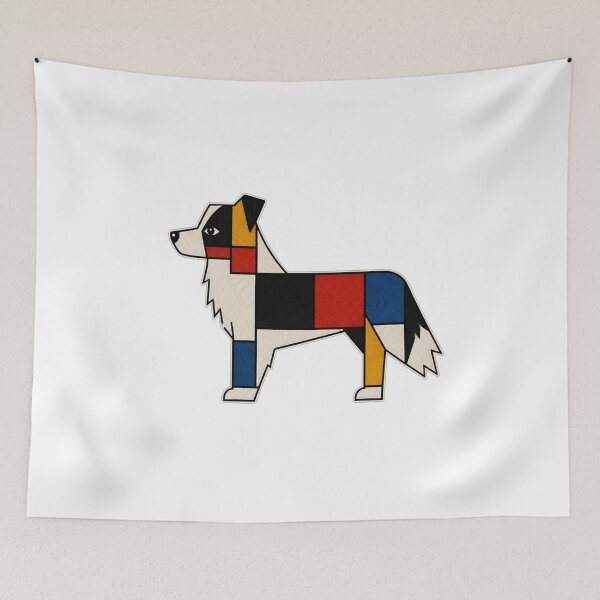 Item preview, Mondrian Border Collie designed and sold by BarkhausStudio.