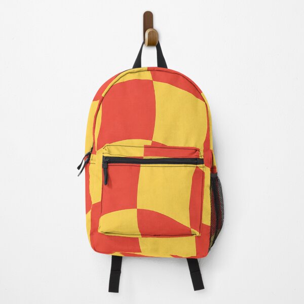 Item preview, Wavy Checkerboard Pattern in Red and Yellow | Retro Abstract designed and sold by Aureva Arts Shop.