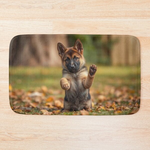 Item preview, Playful German Shepherd Puppy Standing Pup Play Art designed and sold by Wild Bloom Paws.