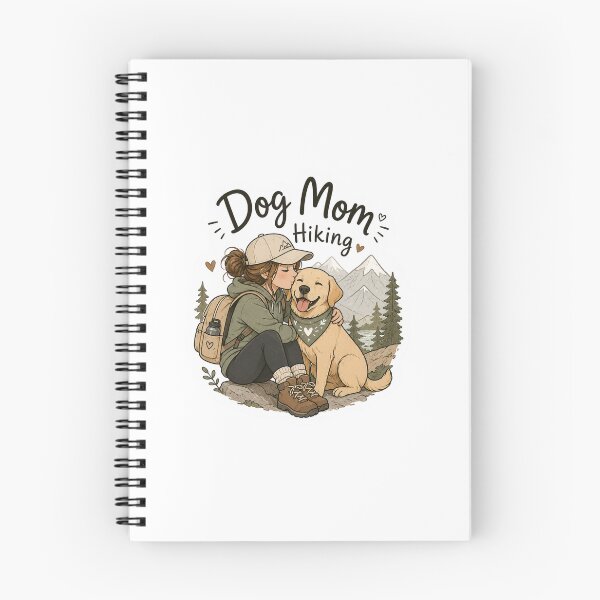 Item preview, Dog Mom Hiking – Golden Retriever Trail Illustration designed and sold by SMARTKIT  DESIGNAGENCY.