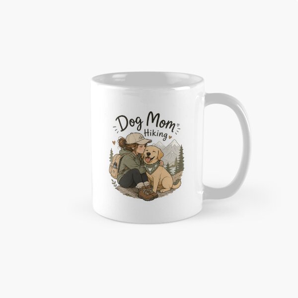 Item preview, Dog Mom Hiking – Golden Retriever Trail Illustration designed and sold by SMARTKIT  DESIGNAGENCY.