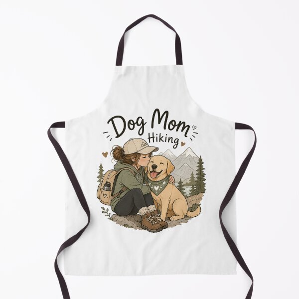 Item preview, Dog Mom Hiking – Golden Retriever Trail Illustration designed and sold by SMARTKIT DESIGNAGENCY.