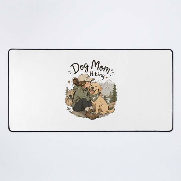 Item preview, Dog Mom Hiking – Golden Retriever Trail Illustration designed and sold by SMARTKIT DESIGNAGENCY.