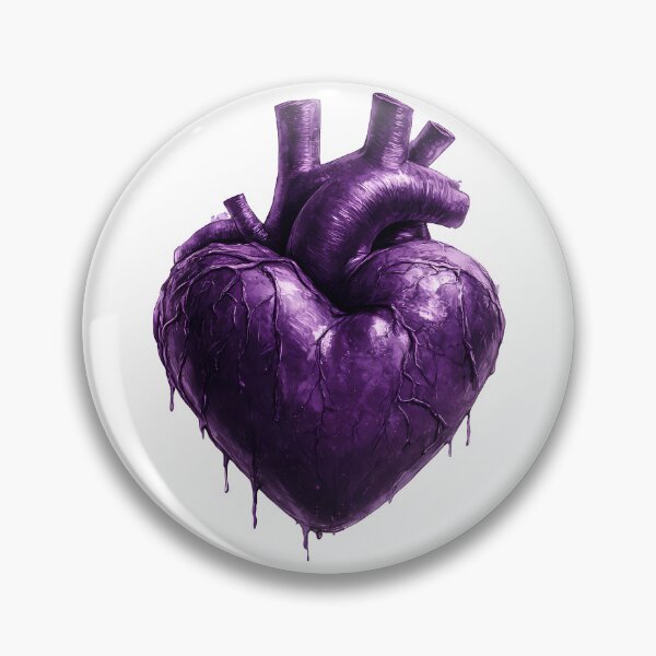 Item preview, Gothic Purple Heart with Blood Drips designed and sold by Lilith.3x313 Vault.