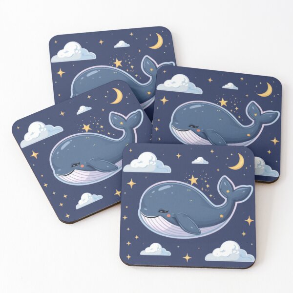 Item preview, Cute Cosmic Baby Whale Kawaii Sticker | Dreamy Moon & Stars Design designed and sold by Stylestickers55.