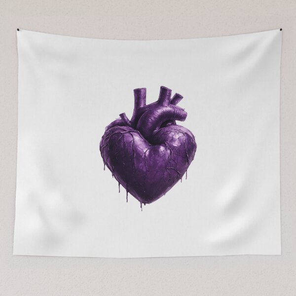 Item preview, Gothic Purple Heart with Blood Drips designed and sold by Lilith.3x313 Vault.