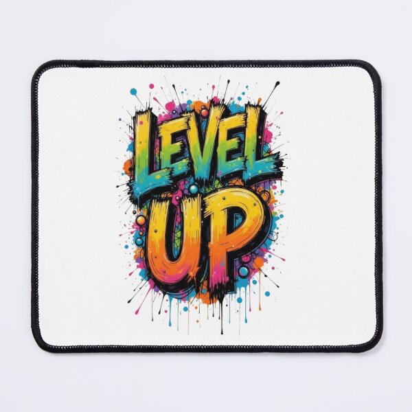 Item preview, Level Up – Colorful Graffiti Typography Splash Art designed and sold by PixelStyle Studio.