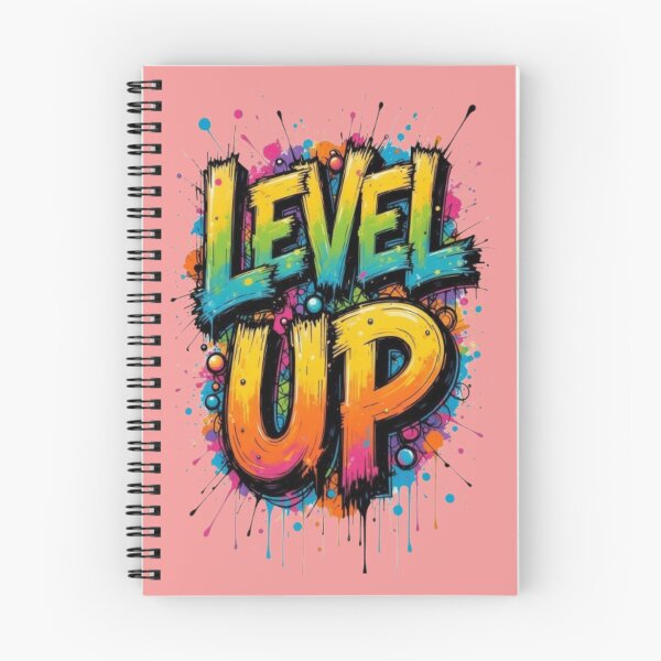 Item preview, Level Up – Colorful Graffiti Typography Splash Art designed and sold by PixelStyle Studio.