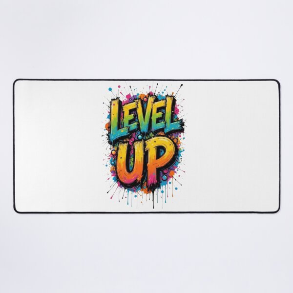 Item preview, Level Up – Colorful Graffiti Typography Splash Art designed and sold by PixelStyle Studio.