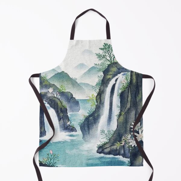 Item preview, Serene Mountain Waterfall Art designed and sold by Bright Stone .