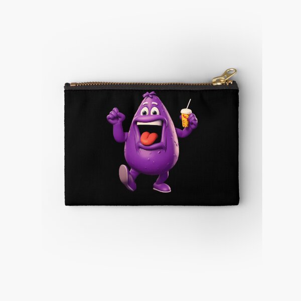 Item preview, Happy Purple Monster Holding Fast Food Drink designed and sold by shoppingforyou ⭐⭐⭐⭐⭐.