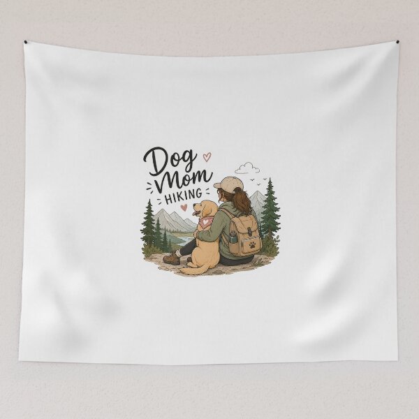 Item preview, Dog Mom Hiking – Outdoor Adventure with Golden Retriever  designed and sold by SMARTKIT  DESIGNAGENCY.