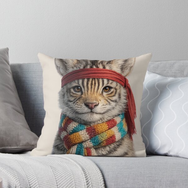 Aperçu de l'œuvre Cute Tiger Winter Adventure Portrait créée et vendue par BagFactoryUK.