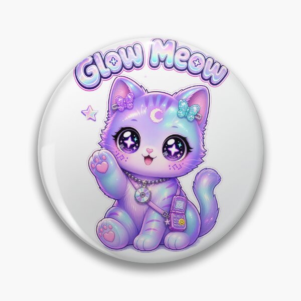 Item preview, Glow Meow Holo Kitty designed and sold by Kitty-and-Cat.