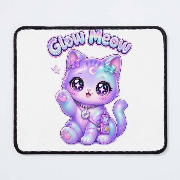Item preview, Glow Meow Holo Kitty designed and sold by Kitty-and-Cat.