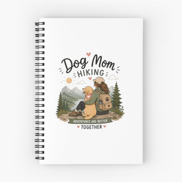 Item preview, Dog Mom Hiking – Mountain Trail Adventure Illustration designed and sold by SMARTKIT  DESIGNAGENCY.