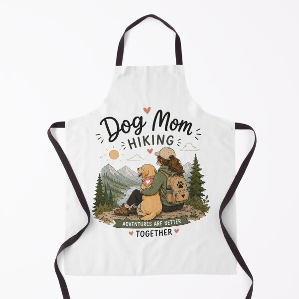 Item preview, Dog Mom Hiking – Mountain Trail Adventure Illustration designed and sold by SMARTKIT DESIGNAGENCY.