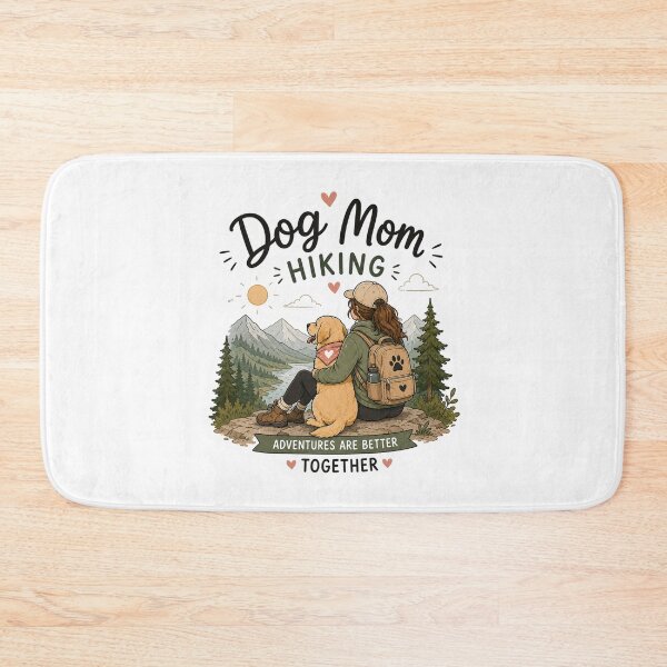 Item preview, Dog Mom Hiking – Mountain Trail Adventure Illustration designed and sold by SMARTKIT  DESIGNAGENCY.