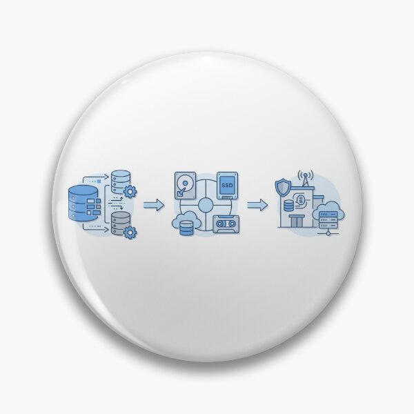 Item preview, 3-2-1 Backup Rule Diagram - Data Redundancy Homelab Poster designed and sold by Node & Switch.