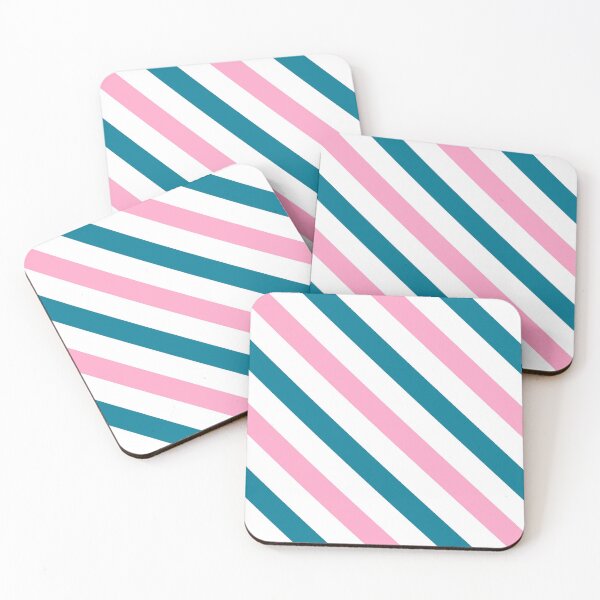 Item preview, Blue and pink Diagonal Stripe Pattern designed and sold by Pattern Petals.
