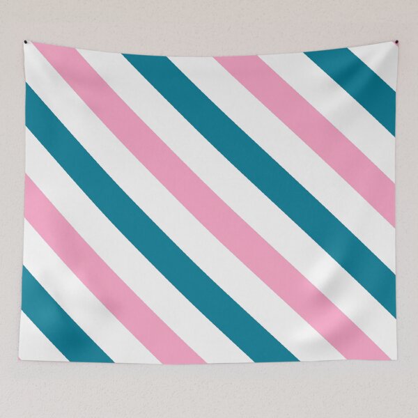 Item preview, Blue and pink Diagonal Stripe Pattern designed and sold by Pattern Petals.