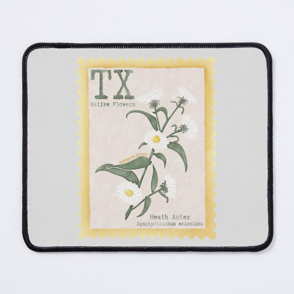 Item preview, Texas Native Flower Heath Aster Watercolor Vintage Postage Stamp designed and sold by Marguerite Artistry.