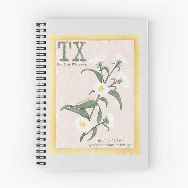Item preview, Texas Native Flower Heath Aster Watercolor Vintage Postage Stamp designed and sold by Marguerite Artistry.