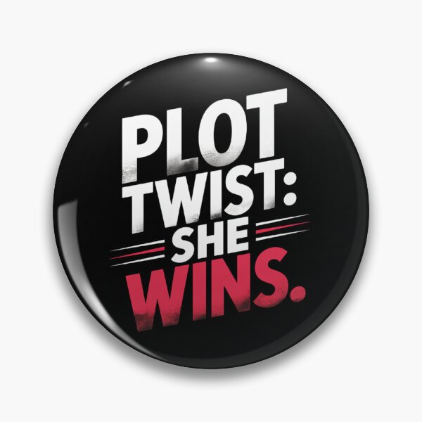 Item preview, Plot Twist: She Wins. Bold Feminist Empowerment Quote Typography. Girl Power Statement Design designed and sold by Aarvya Fashion Club ( A.F.C ).