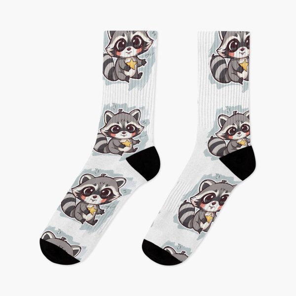 Item preview, Cute Kawaii Raccoon Sticker | Adorable Baby Raccoon Holding Star Cartoon designed and sold by dreamz-world.