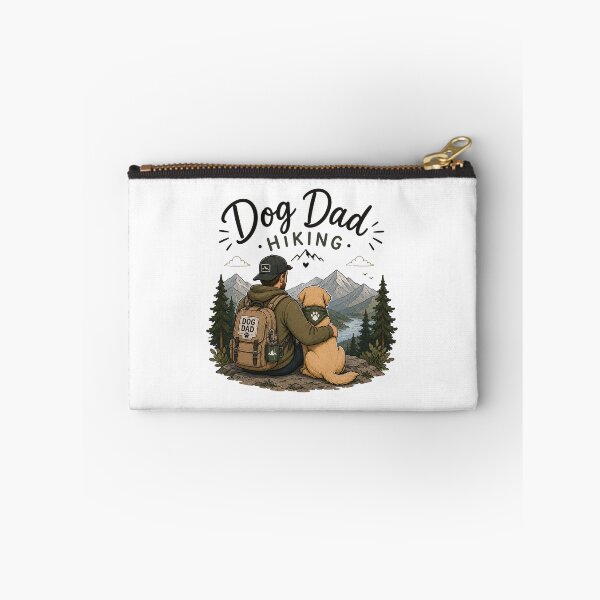 Item preview, Dog Dad Hiking – Golden Retriever Trail Illustration designed and sold by SMARTKIT  DESIGNAGENCY.