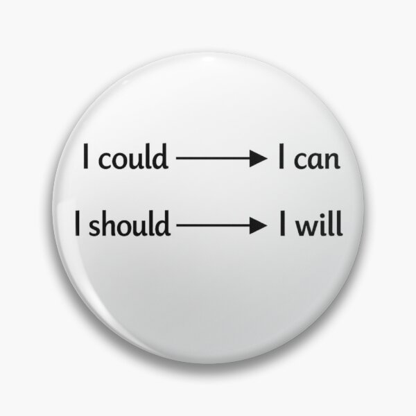 Item preview, I Could To I Can, I Should To I Will - Goal Achievement Minimalist Typography designed and sold by thepixelcloset.