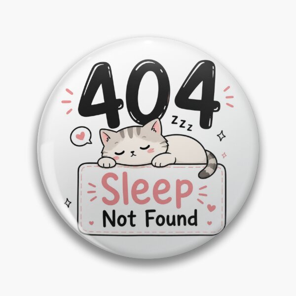 Item preview, 404 Sleep Not Found Cute Sleeping Cat Funny Programmer Quote Sticker designed and sold by Sanika arts .