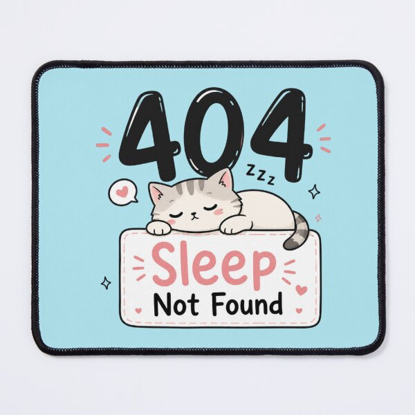 Item preview, 404 Sleep Not Found Cute Sleeping Cat Funny Programmer Quote Sticker designed and sold by Sanika arts .