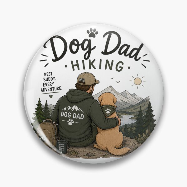 Item preview, Dog Dad Hiking – Good Boots Good Trails designed and sold by SMARTKIT  DESIGNAGENCY.