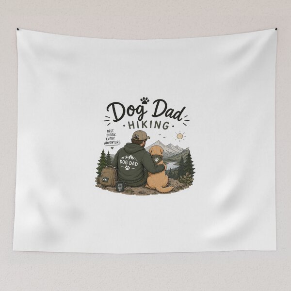 Item preview, Dog Dad Hiking – Good Boots Good Trails designed and sold by SMARTKIT  DESIGNAGENCY.