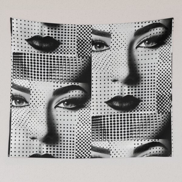 Item preview, Art - Pop Art Face, 1960s Halftone Portrait designed and sold by Beat-It.