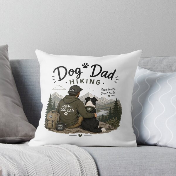 Item preview, Dog Dad Hiking – Border Collie Adventure Illustration designed and sold by SMARTKIT  DESIGNAGENCY.