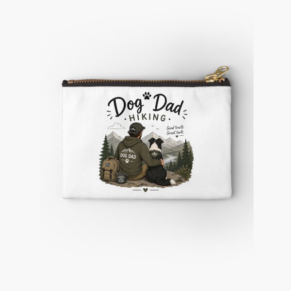 Item preview, Dog Dad Hiking – Border Collie Adventure Illustration designed and sold by SMARTKIT  DESIGNAGENCY.