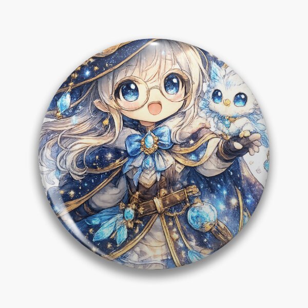Item preview, Crystal Owl Apprentice – Magical Kawaii Sticker designed and sold by blossomfun.