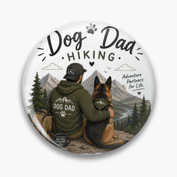 Item preview, Dog Dad Hiking – German Shepherd Trail Partner  designed and sold by SMARTKIT  DESIGNAGENCY.