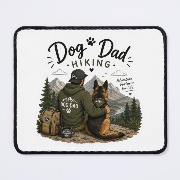 Item preview, Dog Dad Hiking – German Shepherd Trail Partner  designed and sold by SMARTKIT  DESIGNAGENCY.