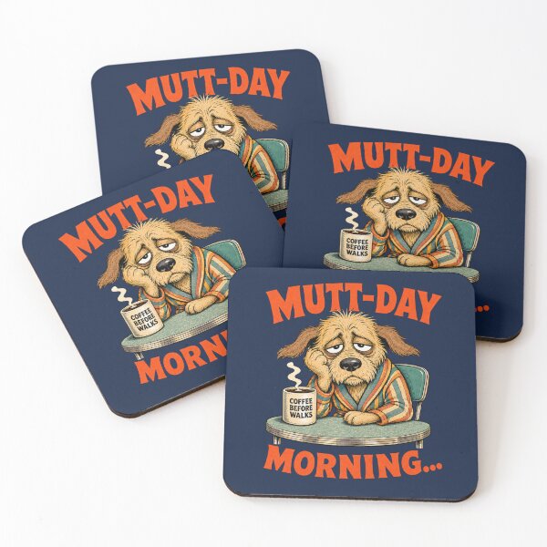 Item preview, Mutt Day Morning Funny Monday Dog Coffee Pun designed and sold by Anyshca.