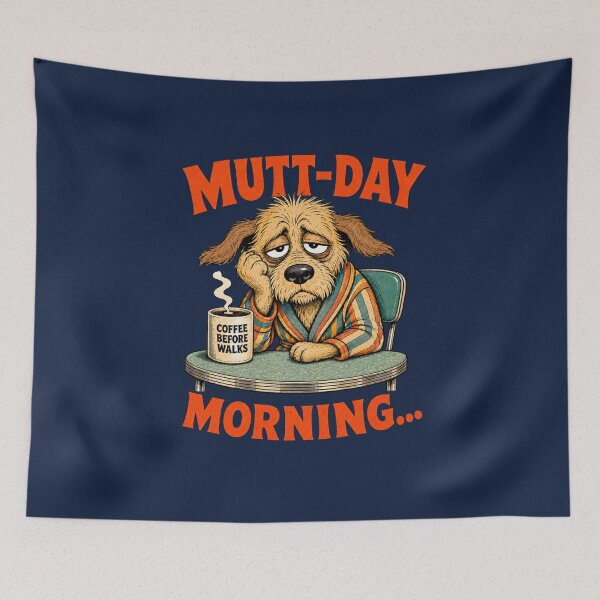 Item preview, Mutt Day Morning Funny Monday Dog Coffee Pun designed and sold by Anyshca.