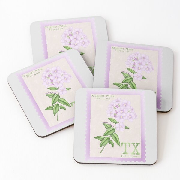 Item preview, Texas Native Flower Fragrant Phlox Watercolor Vintage Postage Stamp designed and sold by Marguerite Artistry.