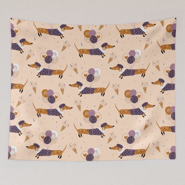 Item preview, dog party pattern designed and sold by WhiteFoxy-Main.