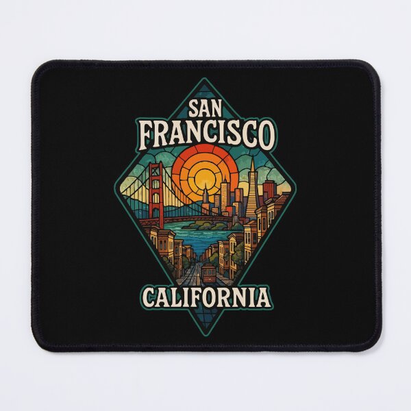 Item preview, San Francisco California USA Stained Glass Art Travel designed and sold by TomFrontierArt.