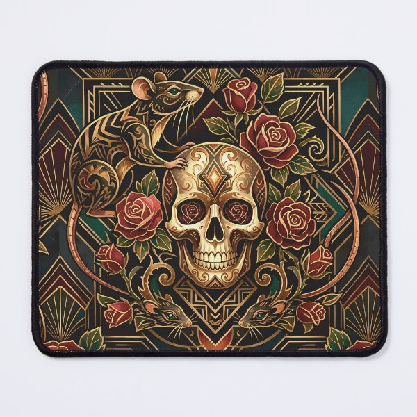 Item preview, Deco Death (Rats 'n' Roses) designed and sold by Cathedral of Curiosity.