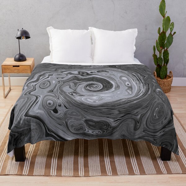 Item preview, Groovy Retro Abstract Black and White Swirl designed and sold by myrubiogarden.