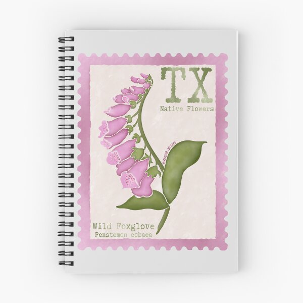 Item preview, Texas Native Flower Foxglove Watercolor Vintage Postage Stamp designed and sold by Marguerite Artistry.