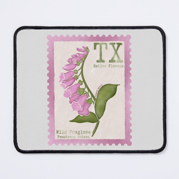 Item preview, Texas Native Flower Foxglove Watercolor Vintage Postage Stamp designed and sold by Marguerite Artistry.